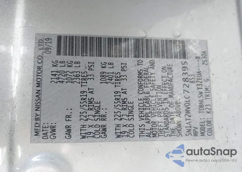 2020 Nissan Rogue Sl Intelligent Awd из США, поврежденный, VIN 5N1AT2MV0LC728395